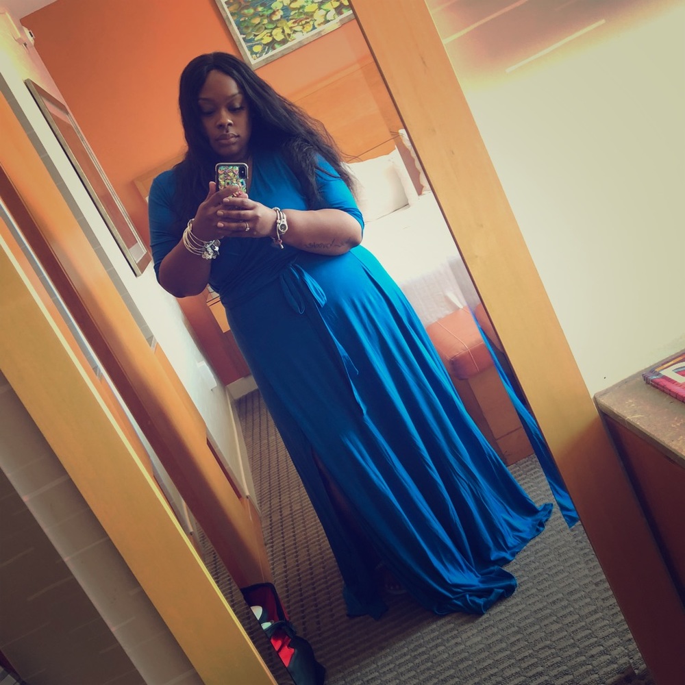 Boutique Style Plus Size Wrap Dress